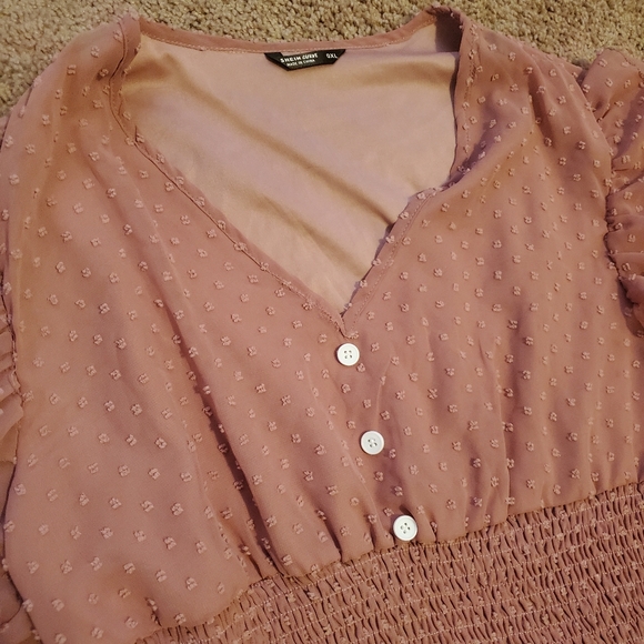 Shein Curve Pink Skater Style Dress - Picture 6 of 7